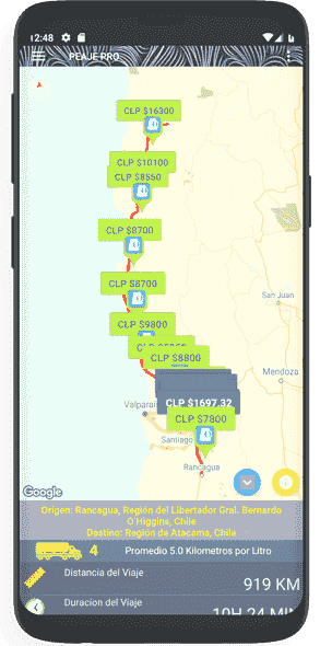 Calcula peajes y tags en Chile con la app movil PEAJE PRO.